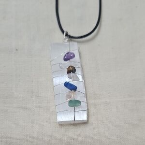 Elegant Multi- Stone Selenite Pendant Necklace